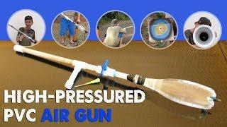 PVC Air Gun  How to make a simple high pressured air rifle V1 - DIY simple airgun