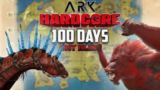 I Survived 100 Days of Hardcore Ark Lost Island... Heres What Happened