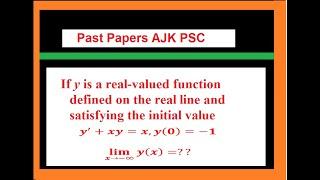 If y is a real-valued function defined on the real line and satisfying the IVP y^+xy=xy0=-1