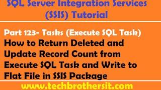 SSIS Tutorial Part 123-Get DeleteUpdate Record Count From Execute SQL Task & Write to File
