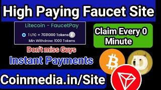 High Paying Faucet Site  Every Claim 0.01$  Earn $3 Easily  Instant Payments  New Crypto Faucet