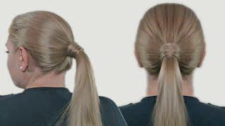 Как Сделать Конский Хвост из Волос Hair Wrapped Ponytail No Bobby Pins Hairstyle Hair Tutorial