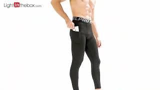 Mens Running Tights Leggings Compression Pants-7005328