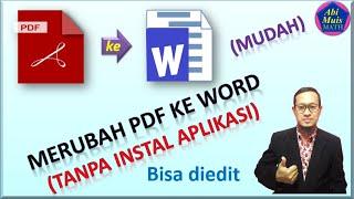 cara mudah merubah pdf ke word di laptoppc tanpa instal aplikasi bisa di edit pdf to word