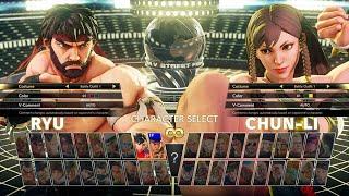 Street Fighter V Champion Edition All Characters All DLCs Costumes Intro + All Stage