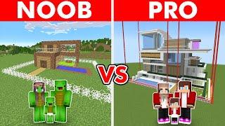 Minecraft NOOB vs PRO SAFEST SECURITY HOUSE BUILD CHALLENGE TO PROTECT FAMILY