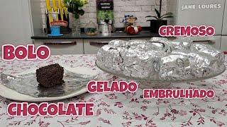 Receita incrível  Completa e deliciosa  Bolo Chocolate Cremoso Gelado 