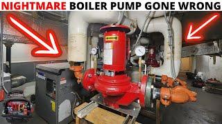 HVAC NIGHTMARE Commercial Laars Boiler Hydronic Circulating Pump Replacement Gone Wrong Pump Leak