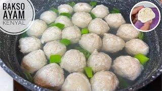 HANYA BAKSO AYAM TAPI SEENAK BAKSO SAPI SUPER DUPER KENYAL DAN KRESS  IDE MENU LEBARAN