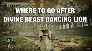 Where to go after Divine Beast Dancing Lion in Elden Ring Shadow of the Erdtree