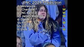 North Carolina 2024 Game by Game Predictions #shorts #collegefootball #ACC #CFB #football