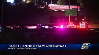 Coroner identifies woman who died after being hit by semi on I-71