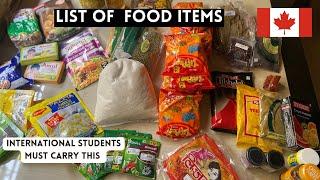 WHICH FOOD ITEMS TO TAKE FROM INDIA TO CANADA 2023  CANADA PACKING TIPS FOR INTERNATIONAL STUDENTS