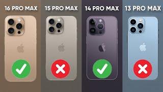 iPhone 16 Pro Max VS iPhone 15 Pro Max VS iPhone 14 Pro Max VS iPhone 13 Pro Max  Comparison