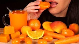 ASMR Orange Food  Apricot Pumpkin Mango Carrot No Talking