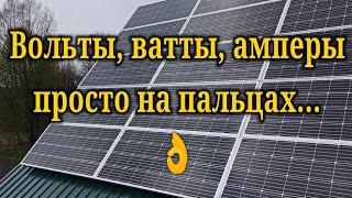 Просто на пальцах  вольты ватты амперы