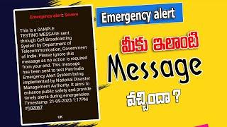 what is Emergency alert severe