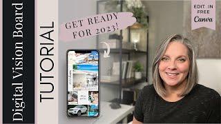 CANVA TUTORIAL  Create the BEST 2023 Digital Vision Board for your phone or tablet  Goal Planning