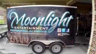 How to setup and secure equipment in a DJ  band trailer by Moonlight Entertainment DJ