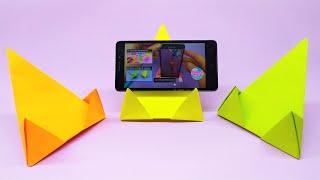 ПОДСТАВКА ДЛЯ ТЕЛЕФОНА своими руками из бумаги  Оригами  Origami Paper Phone Stand