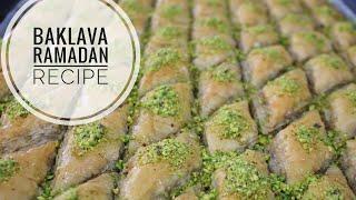 HOW TO MAKE BAKLAVA  EASY RAMADAN DESSERT RECIPE  طرز تهیه بغلاوه ساده رمضانی و عیدی