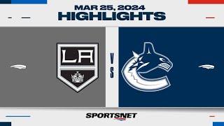 NHL Highlights  Kings vs. Canucks - March 25 2024