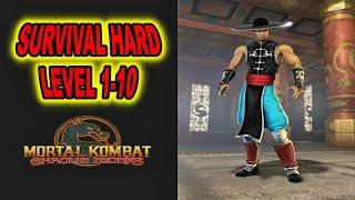 Kung Lao Survival Mode Difficulty Hard - Mortal Kombat Shaolin Monks Survival Mode