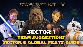 Hard Sector 1 Feats Guide  Conquest Vol. 14 SWGOH