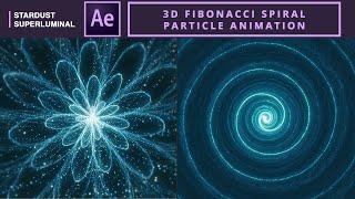 3D Fibonacci Spiral Particle Animation  After Effects Tutorial