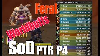 SoD P4 PTR Testwerk - Feral Druid 2199 DPS - with WorldBuffs