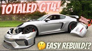 I Bought A TOTALED Porsche Cayman 718 GT4 At Copart  EASY REBUILD?