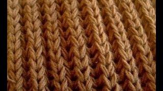  Английская резинка спицами для начинающих  Английская резинка   Knitting for beginners