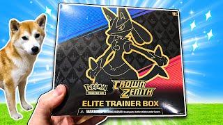 Opening a Pokemon Crown Zenith Elite Trainer Box