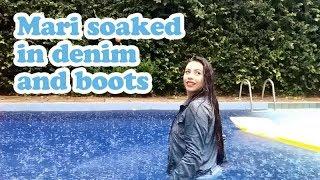 Mari soaked in denim and boots