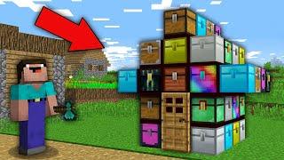 Minecraft NOOB vs PRO HOW NOOB BUILD THIS RAREST HOUSE OF SECRET CHEST? Challenge 100% trolling