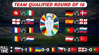 All Team Qualified Round of 16 EURO 2024 Germany  Round of 16 fixtures