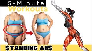 BELLY FAT Workout  Muffin Top + Love Handles  5 Minute Workouts