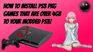 How To Install PS3 PKG Games That Are Over 4GB To Your Modded PS3 + RAP Files #PS3Jailbreak