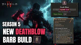 NEW DEATHBLOW 0 COOLDOWN BARB BUILD for Season 5 Diablo 4