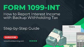 IRS Form 1099-INT Interest Income with Backup Withholding Taxes - How to Report on Form 1040