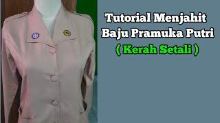 menjahit baju pramuka putri kerah setali  menjahit baju seragam pramuka putri sma