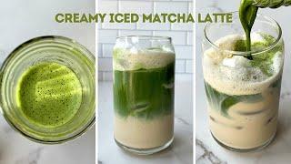 How to make the BEST ICED MATCHA LATTE at home ୧ ‧₊˚  ⋅