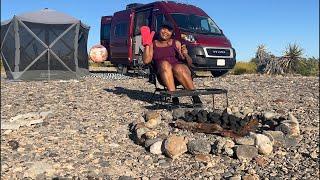  Vanlife  CAMPING IN THE DESERT Boondocking Campfire  Cooking Living In My Tiny Home On Wheels
