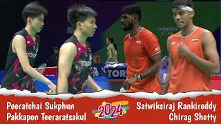 Badminton highlights 2024 I Satwiksiraj RankireddyChirag Shetty vs SukphunTeeraratsakul