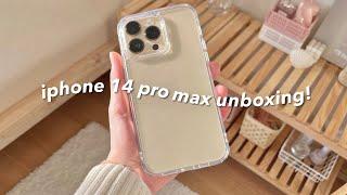  iphone 14 pro max 1TB gold unboxing   cute apple accessories + ios 16 set up