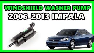 How to Change Windshield Washer Pump  2006 - 2013 Impala  Chevy Chevrolet Install Replace