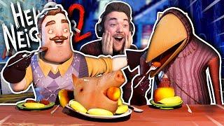 Having Dinner with CROW GUY AND NEIGHBOR?  Hello Neighbor 2