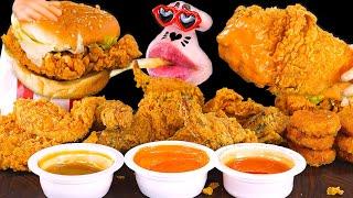 SUB KFC Chicken Nuggets Burgers Fried Food Eating Show  Animated ASMR Mukbang by REALMOUTH