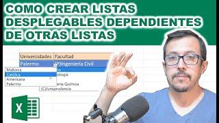 ¿Cómo crear #listas #desplegables #dependientes de otra lista en Excel? Aquí lo aprenderás muy fácil