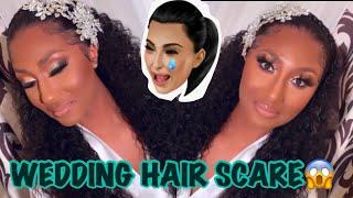 UNICE HAIR CURLY WIG REVIEW STORYTIME ON MY WEDDING HAIR